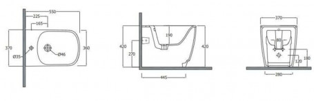 Биде Kludi Resa S 27BIB0143, напольное, белое
