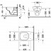 Подвесной унитаз Duravit D-code 45351900A1 (25350900002) с вертикальным смывом + 0067310000 D-Code крышка-сиденье, петли - нерж.сталь