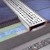 Дренажный канал прямой с гидроизоляцией TECE Drainline 601200, 120 см, Seal System серебристый металлик