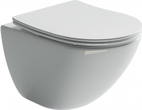 Подвесной унитаз Ceramicanova Mono Rimless CN1905 безободковый, с сиденьем Soft Close, сантехфарфор