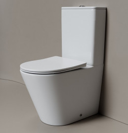 Напольный унитаз Ceramicanova Highlight CN1802T, безободковый, смыв Торнадо, сиденье микролифт, белый