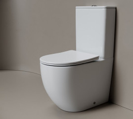 Напольный унитаз Ceramicanova Mia CN1801T, безободковый, смыв Торнадо, сиденье микролифт, белый