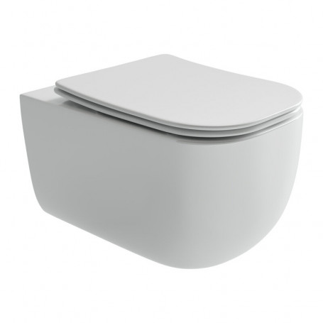 Подвесной унитаз Ceramicanova Noel CN3013 Rimless, безободковый, крышка микролифт, белый, сантехфарфор